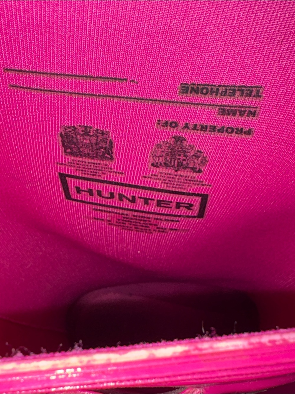 Hunter Hot Pink Glossy Tall Rain Boots - Picture 5 of 6